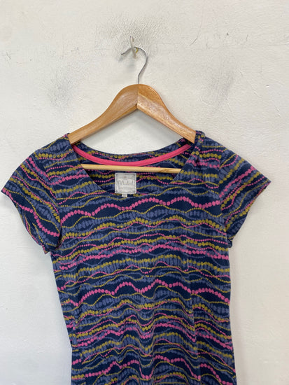 Fabulous Mistral Dress UK 10 Navy Blue with Multicolor Patterns WLH01