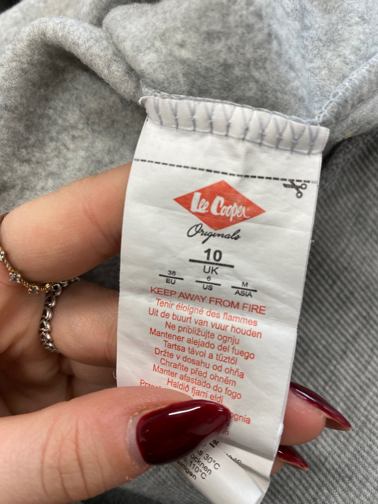 Fabulous Lee Cooper Hoodie UK 10 Gray casual WLH01