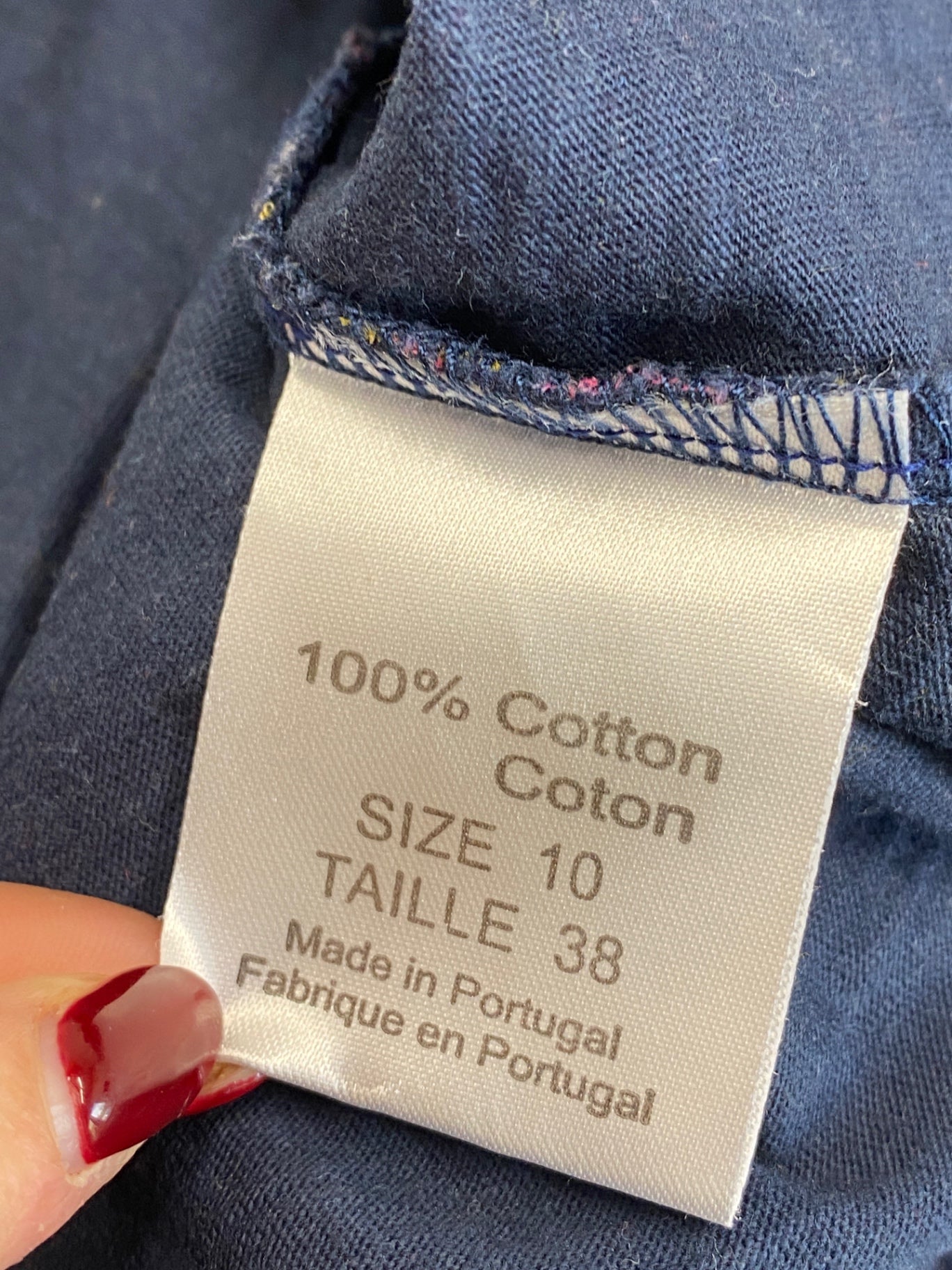 Fabulous Mistral Dress UK 10 Navy Blue with Multicolor Patterns WLH01