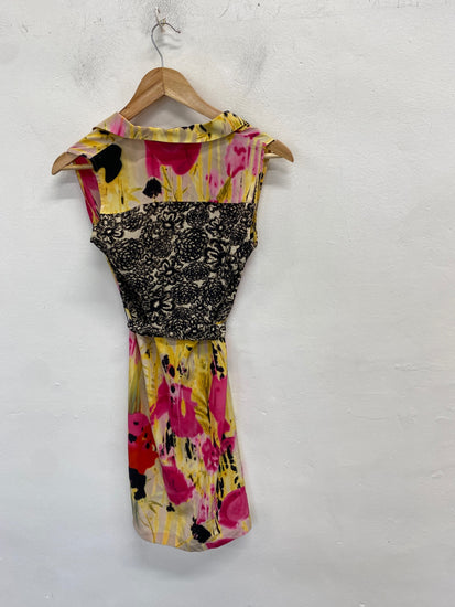 Fabulous Tabitha Dress UK 8 Multicolor summer tie waist WLH01