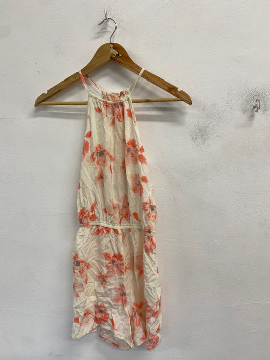 Gorgeous Hollister Playsuit Uk XS Cream and coral boho RG020