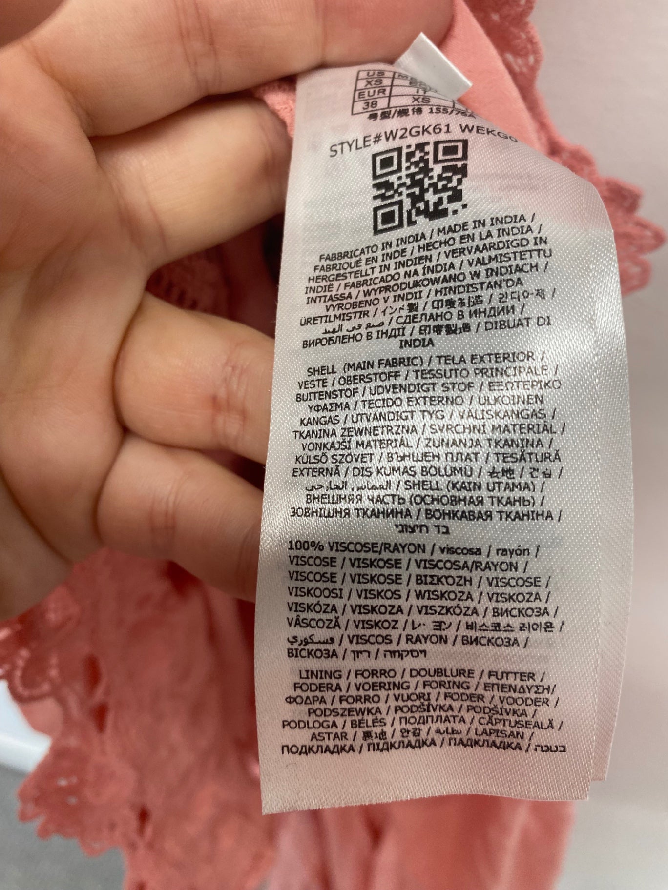 Fabulous Guess Maxi Dress XS Coral Botanical Embroidered Lacey RG020