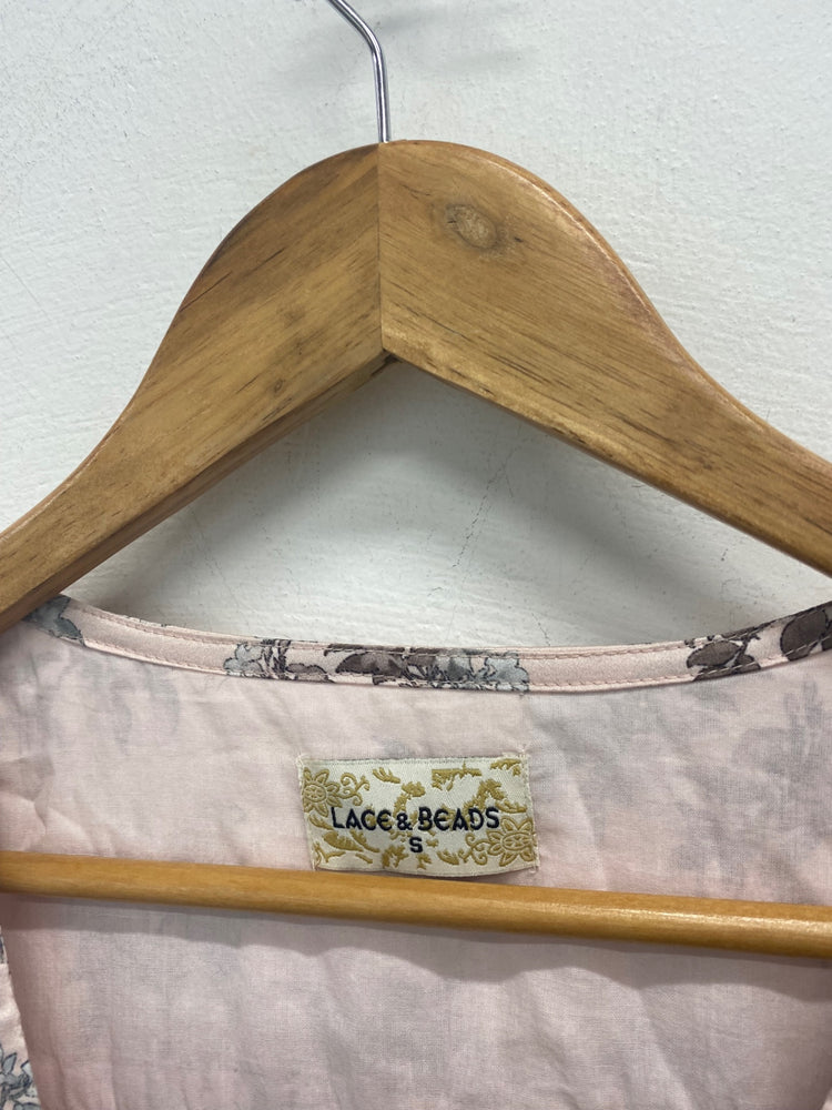 Fabulous Lace & Beads Midi Dress S Blush Pink RG020