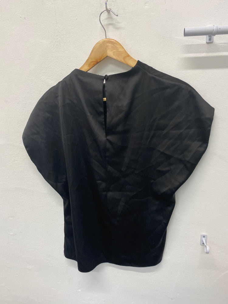 Fabulous Asos Design Blouse UK 8 Black Oriental slash neck RG020