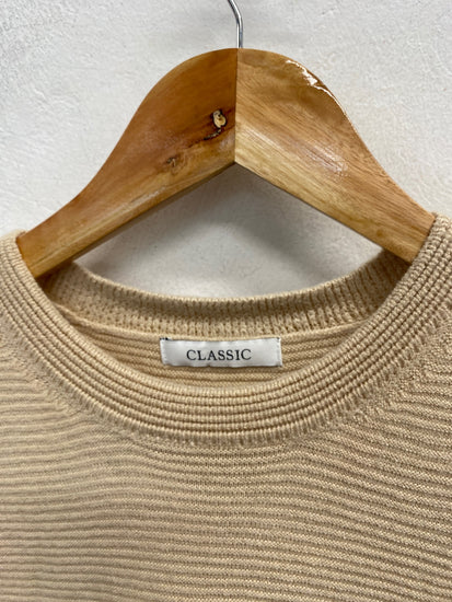 Gorgeous Marks & Spencers Sweater top S Beige ribbed RG020