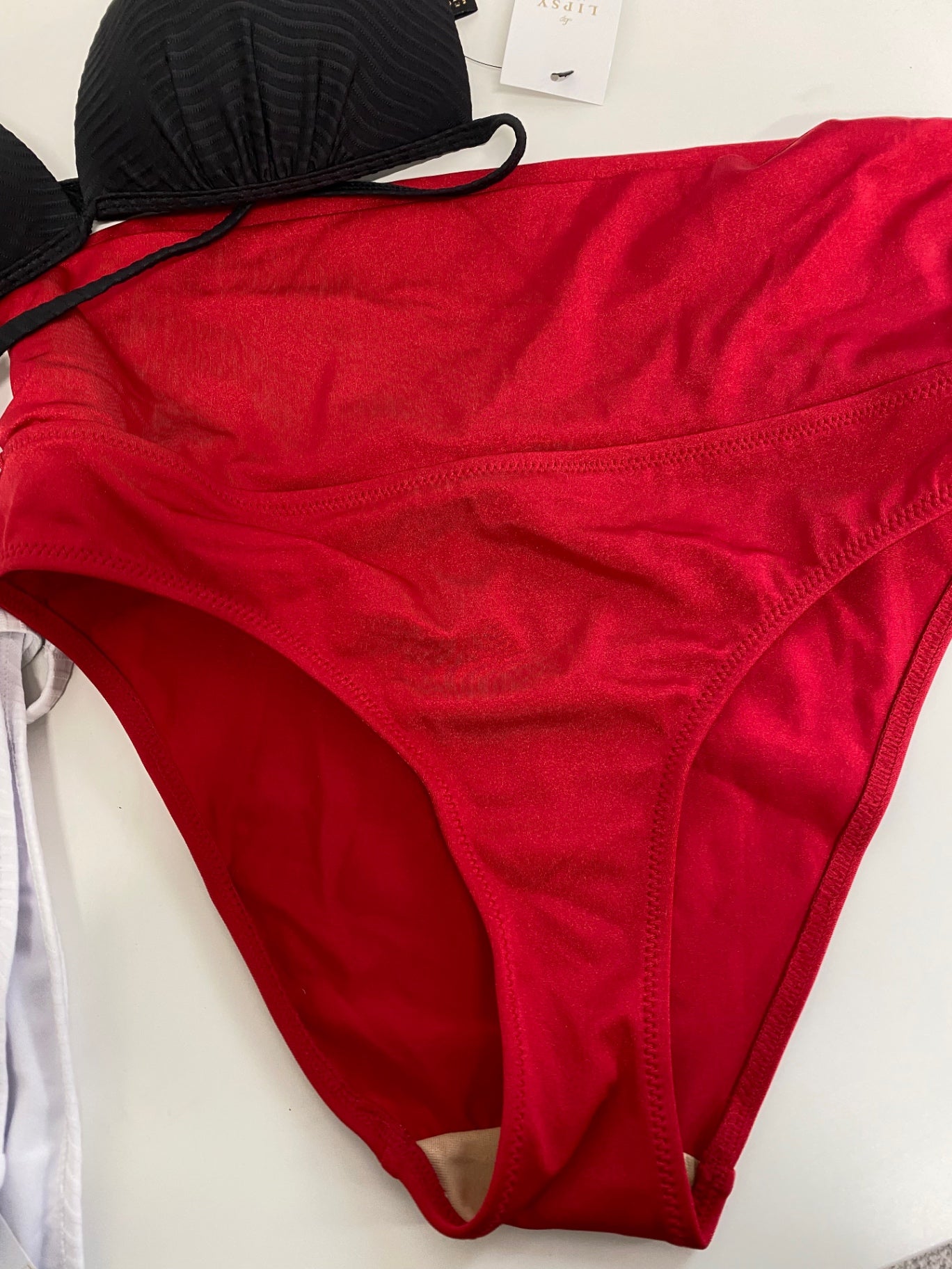 Gorgeous LIPSY Bikini Bundle uk12 Red White RG020