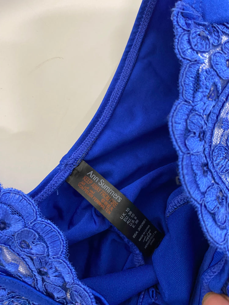 Gorgeous Ann Summers Bikini Uk10 Blue sparkle Uk32C RG020