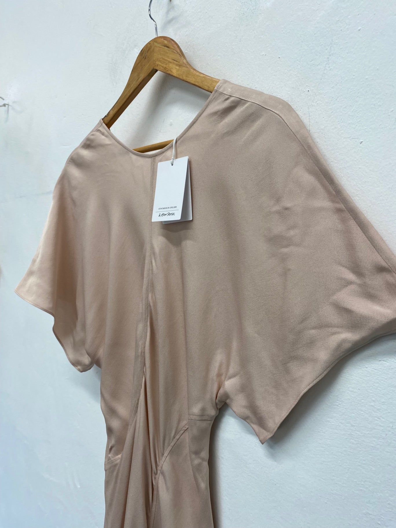 Fabulous & Other Stories Midi Dress UkS Beige Evening occasion RG020