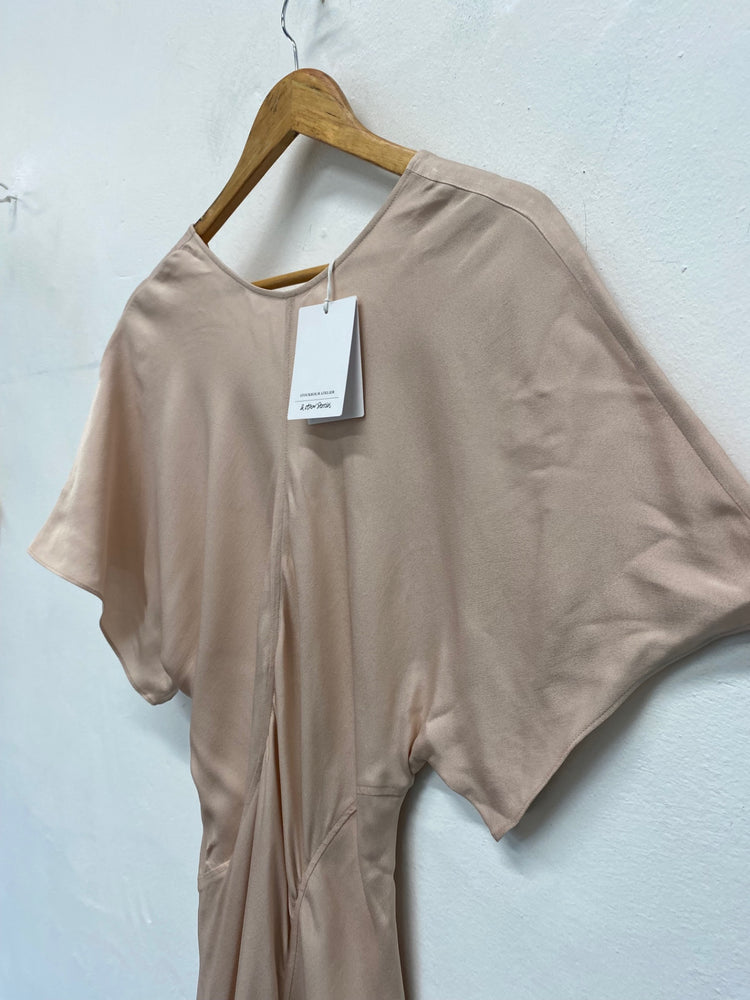 Fabulous & Other Stories Midi Dress UkS Beige Evening occasion RG020