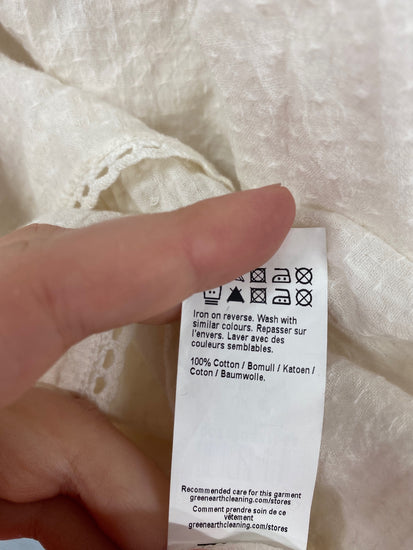 Boho Chic River Island Mini Dress Uk 6 Cream Lace RG020