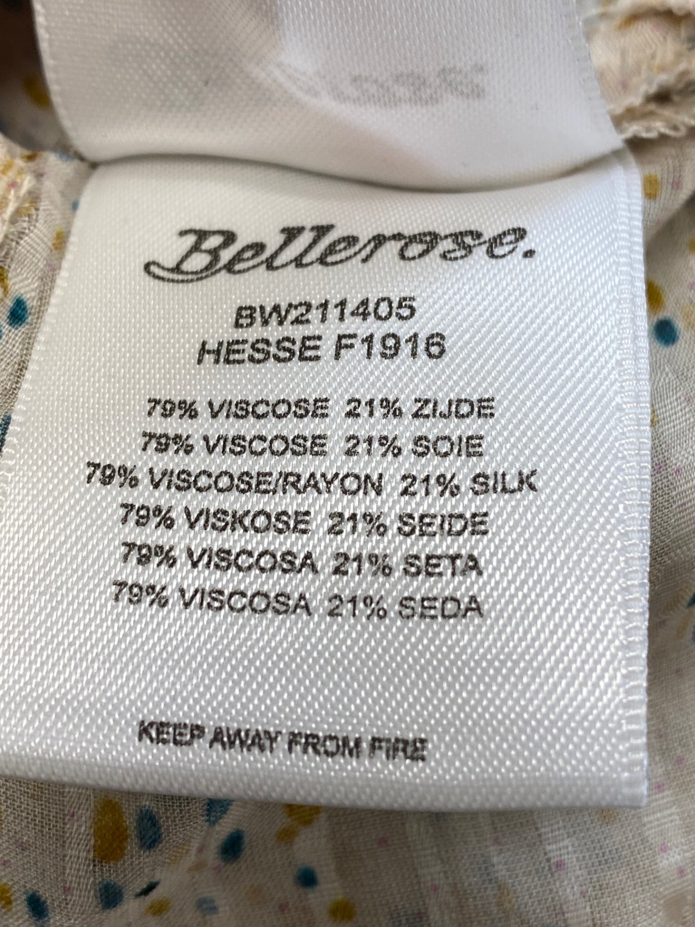 Fabulous Bellerose Blouse Uk 6 Beige with multicolored dots boho RG020