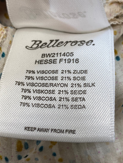Fabulous Bellerose Blouse Uk 6 Beige with multicolored dots boho RG020