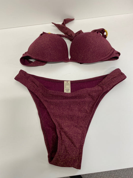Gorgeous Hop Yun Bikini Uk 12 Burgundy with gold shimmer RG020