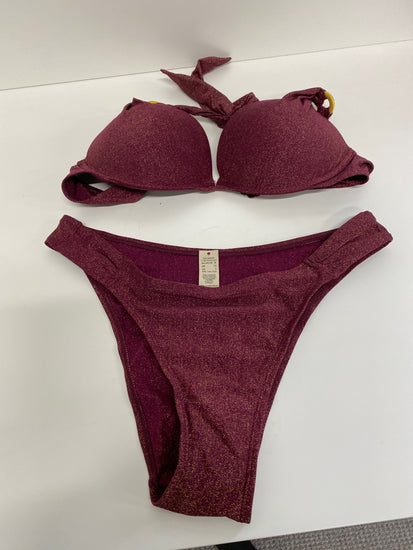 Gorgeous Hop Yun Bikini Uk 12 Burgundy with gold shimmer RG020