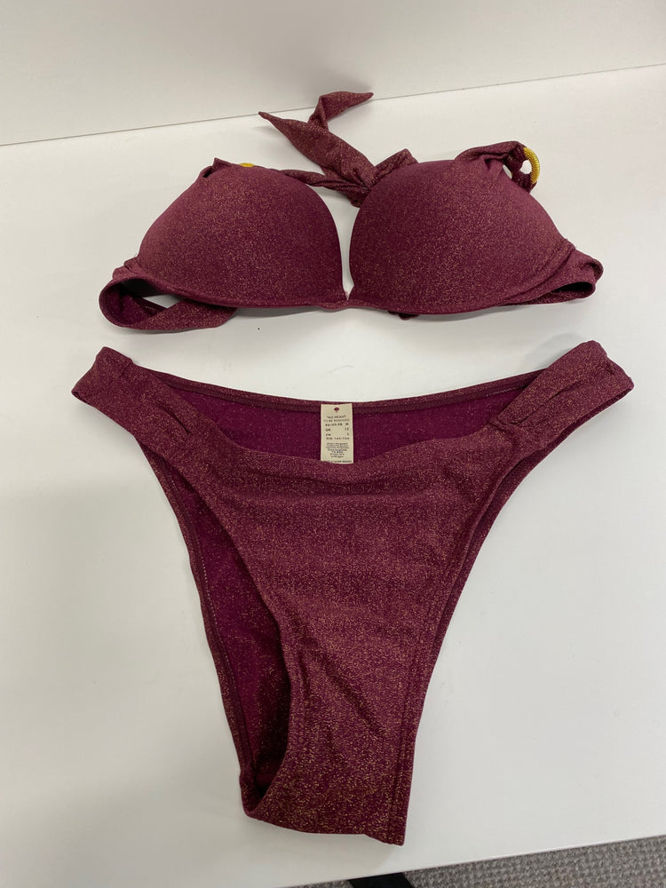 Gorgeous Hop Yun Bikini Uk 12 Burgundy with gold shimmer RG020