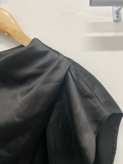 Fabulous Asos Design Blouse UK 8 Black Oriental slash neck RG020