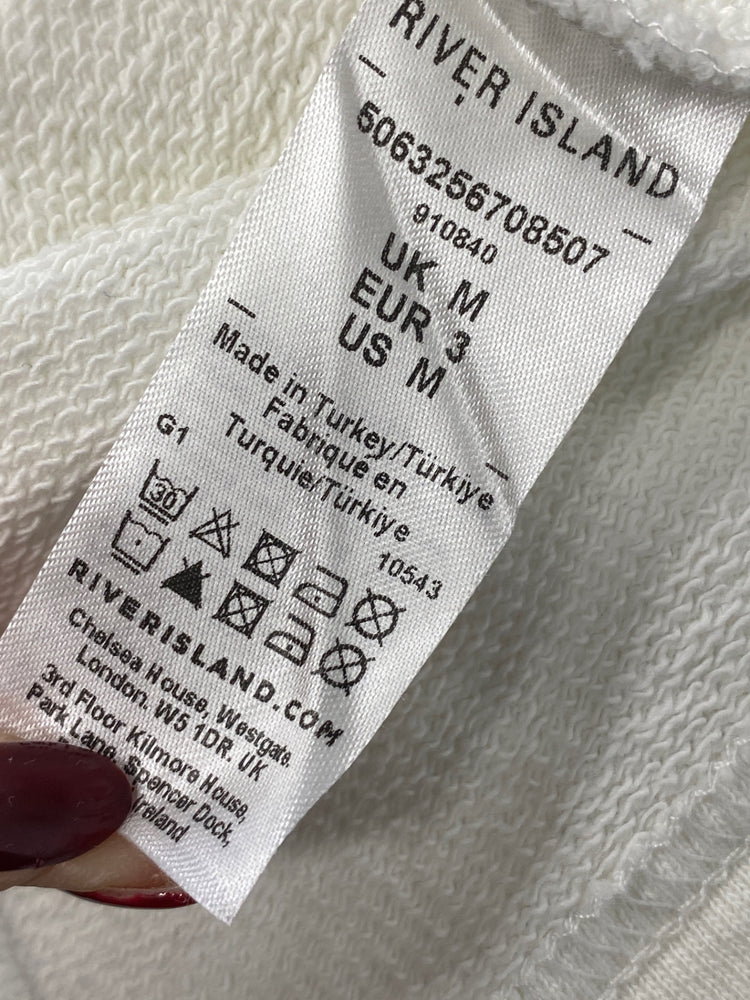 Fabulous River island Sweatshirt M Cream casual wear RG020