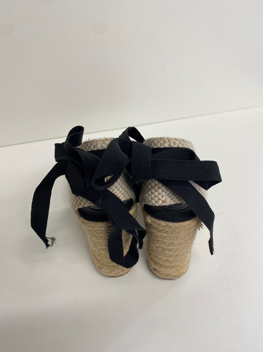 Fabulous New Look Espadrille shoes 6 Black and beige RG020