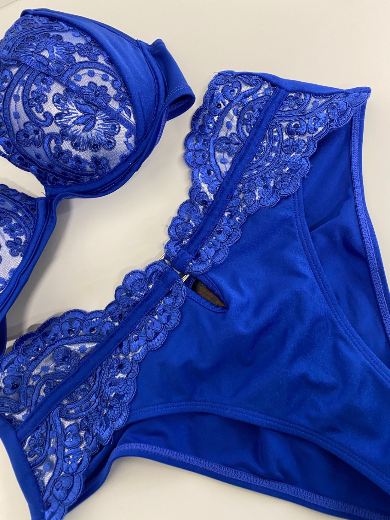 Gorgeous Ann Summers Bikini Uk10 Blue sparkle Uk32C RG020