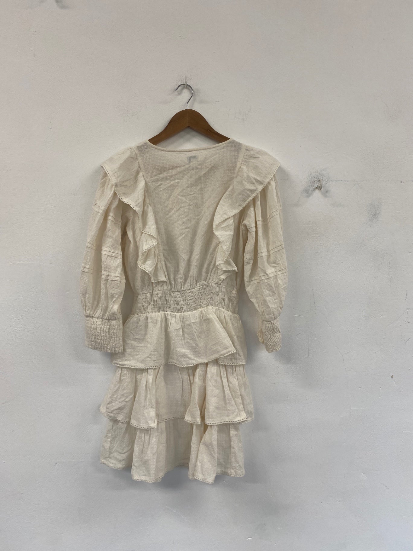 Boho Chic River Island Mini Dress Uk 6 Cream Lace RG020