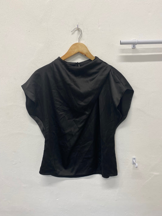 Fabulous Asos Design Blouse UK 8 Black Oriental slash neck RG020