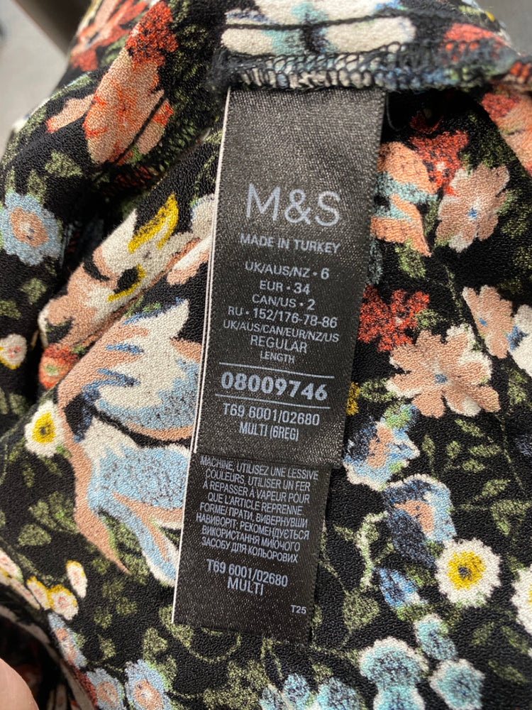 Fabulous Marks & Spencers Maxi Dress Uk 6 Multicolor Floral RG020