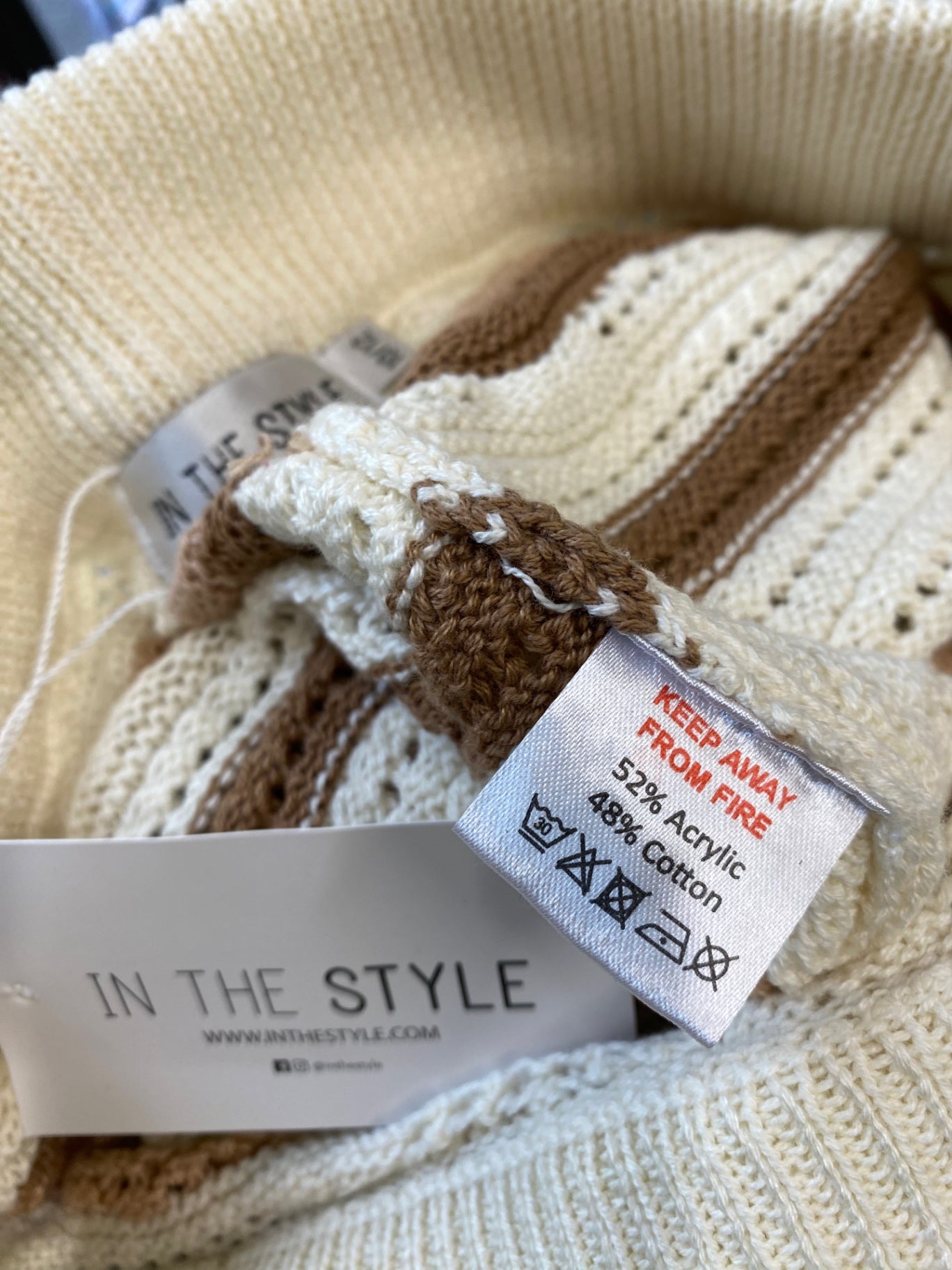 Fabulous IN THE STYLE boho Shorts 10/12 Beige Brown RG020