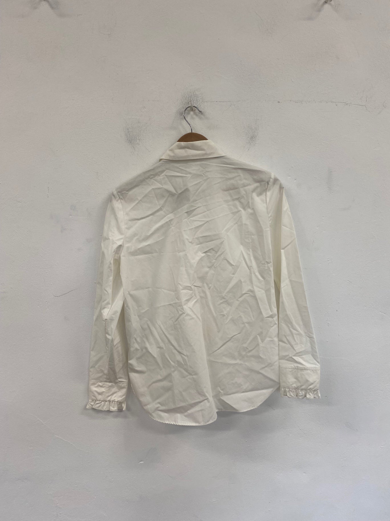 Fabulous River Island Ruffle Detail Blouse UK 8 Cream RG020