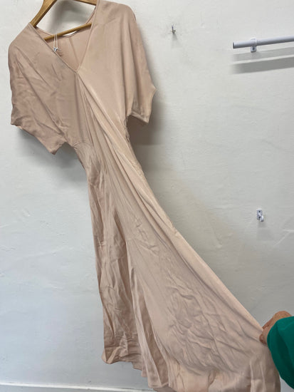 Fabulous & Other Stories Midi Dress UkS Beige Evening occasion RG020