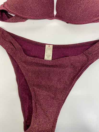 Gorgeous Hop Yun Bikini Uk 12 Burgundy with gold shimmer RG020