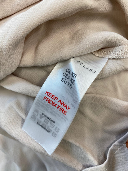 Fabulous MINI VELVET Camisole UkXS oyster blocked detail RG020