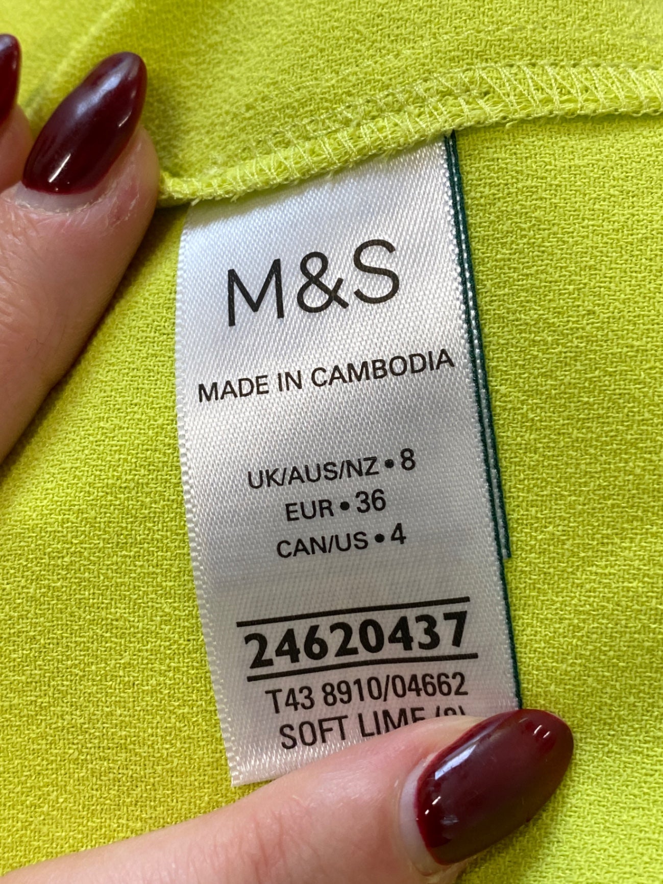 Fabulous Marks & Spencers Tank Top UK 8 Lime Green RG020