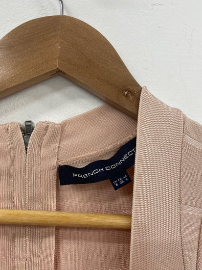 Fabulous French Connection Bodycon Dress UK 8 Blush Pink RG020