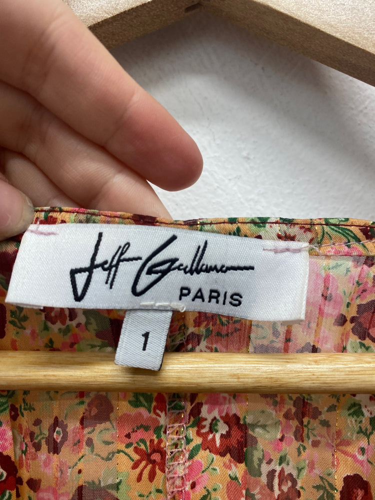 Fabulous Jeff Gallano Maxi Dress UK 12 Red and Green Floral RG020