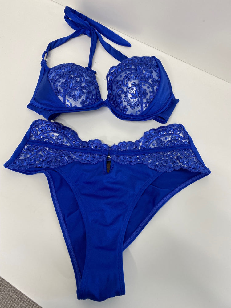 Gorgeous Ann Summers Bikini Uk10 Blue sparkle Uk32C RG020