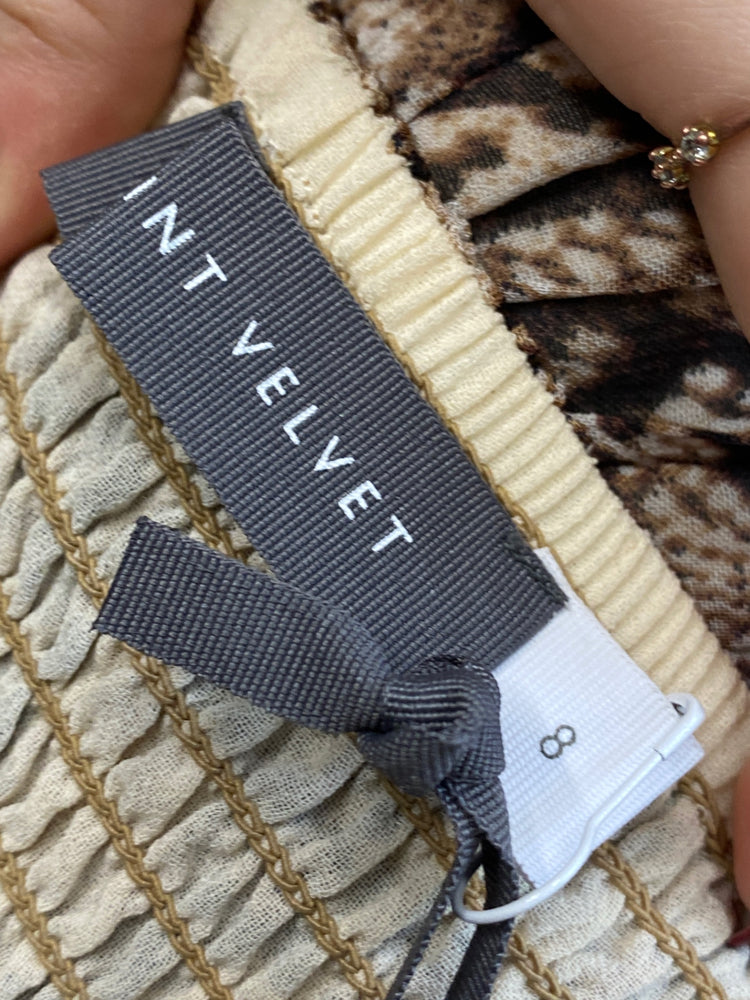 Fabulous Mint Velvet Maxi Dress UK 8 Brown snakeprint and beige RG020