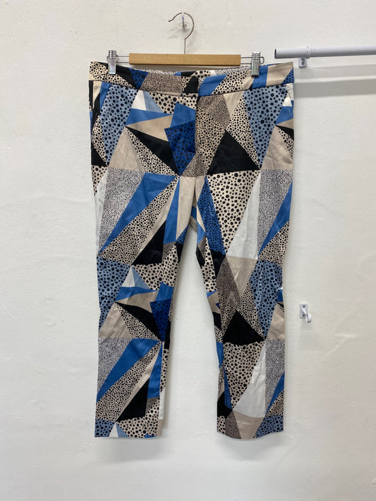 Stunning Baukjen Cropped trousers uk14 Multicolor animal print Patches KM001