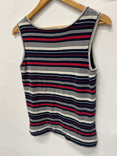 Stunning JAEGER Tank Top uK12 Navy reversible KM001