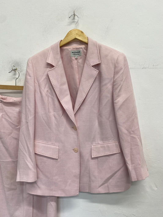 Gorgeous Personal Choice Skirt suit textured UK 16 Light pink Formal KM001