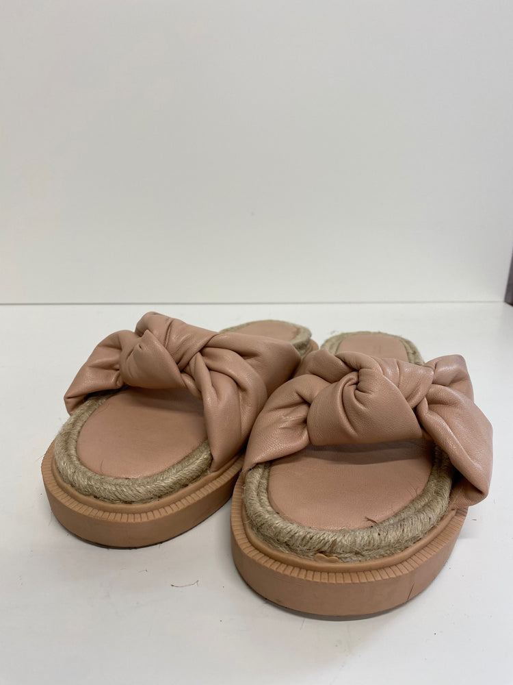 Gorgeous ASOS Sandals Uk7 rose beige hessian details DF001
