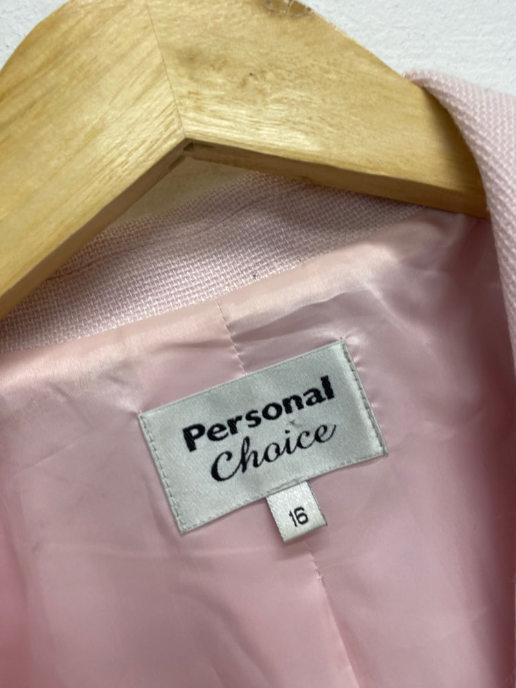 Gorgeous Personal Choice Skirt suit textured UK 16 Light pink Formal KM001