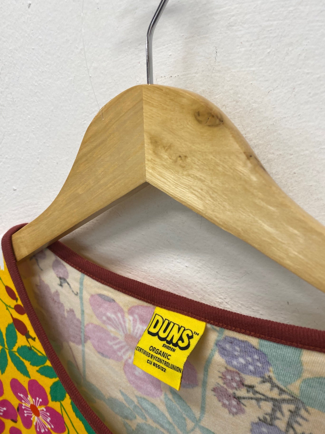 Gorgeous DUNs Tunic top UKXL Yellow floral pattern Cotton KM001