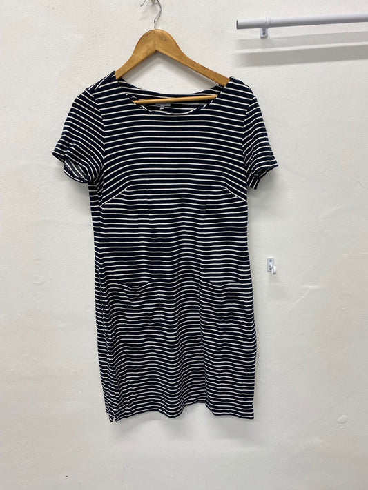 Stunning Jigsaw Dress L Navy and White summer nautical dress KM001
