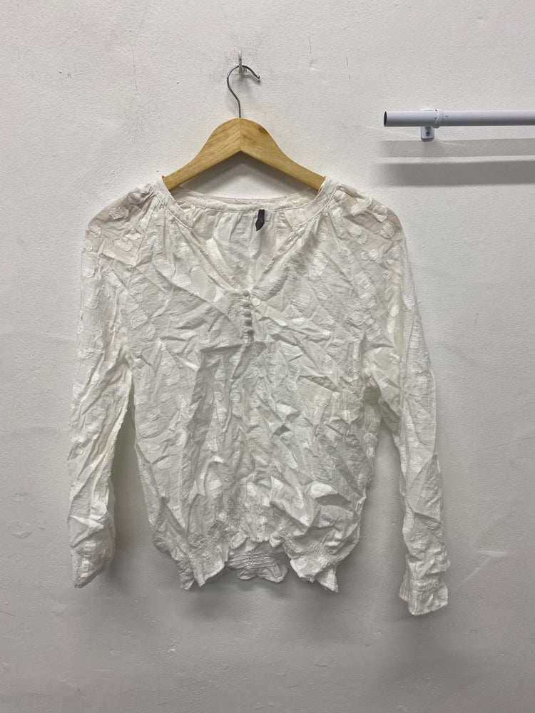 Gorgeous Mint Velvet Gypsy blouse Uk 12 White Classic CP002