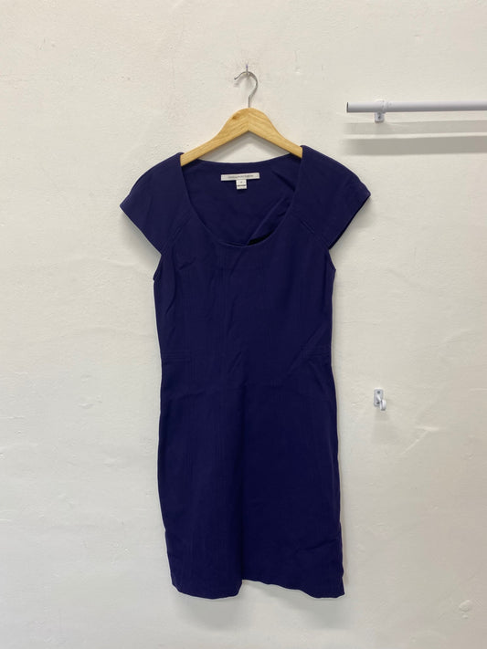 Gorgeous Diane Von Furstenberg Midi Dress uk12 Purple Bodycon flattering classic KM001