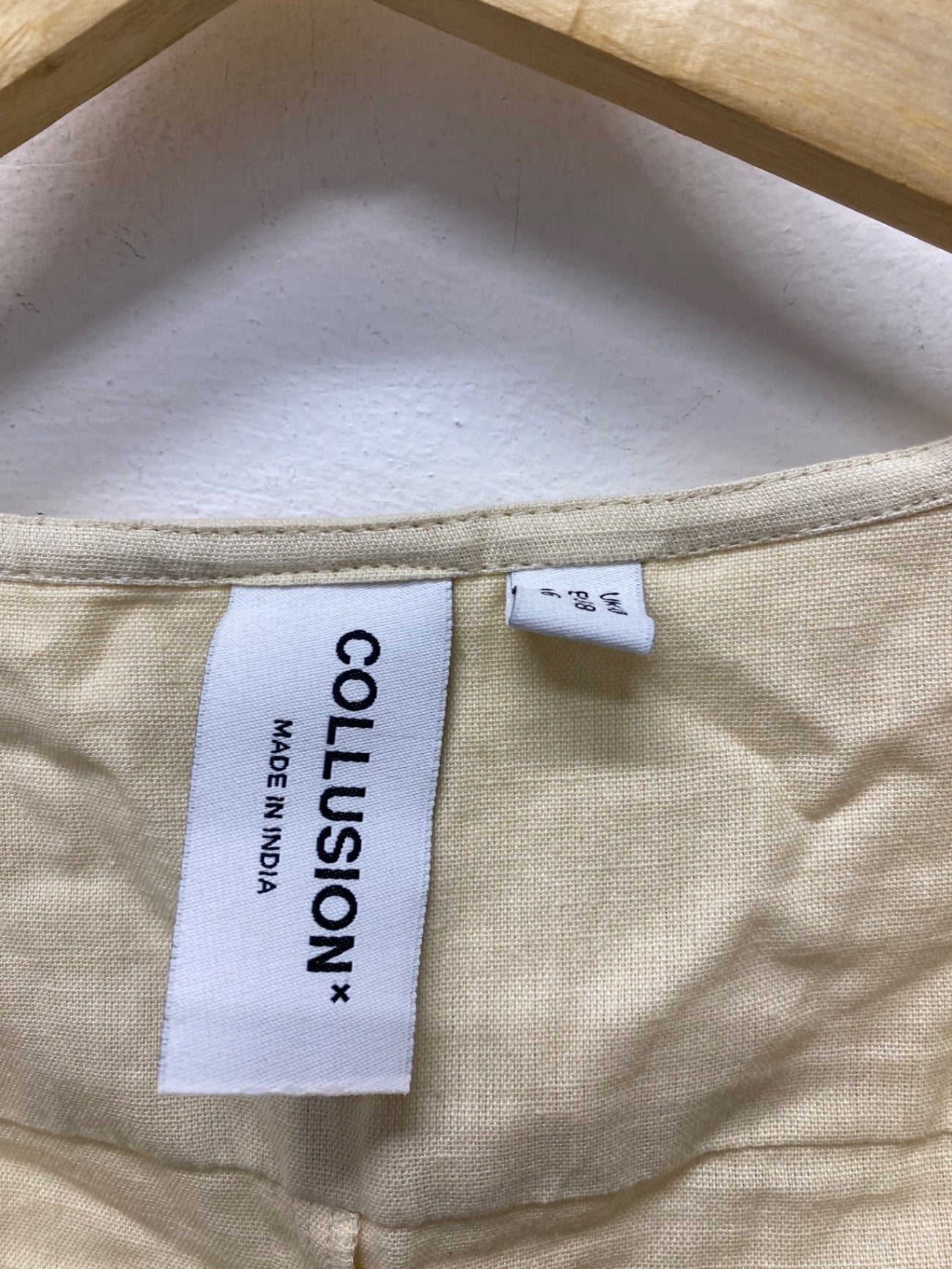 Gorgeous Collusion Tie front top Uk10 Beige