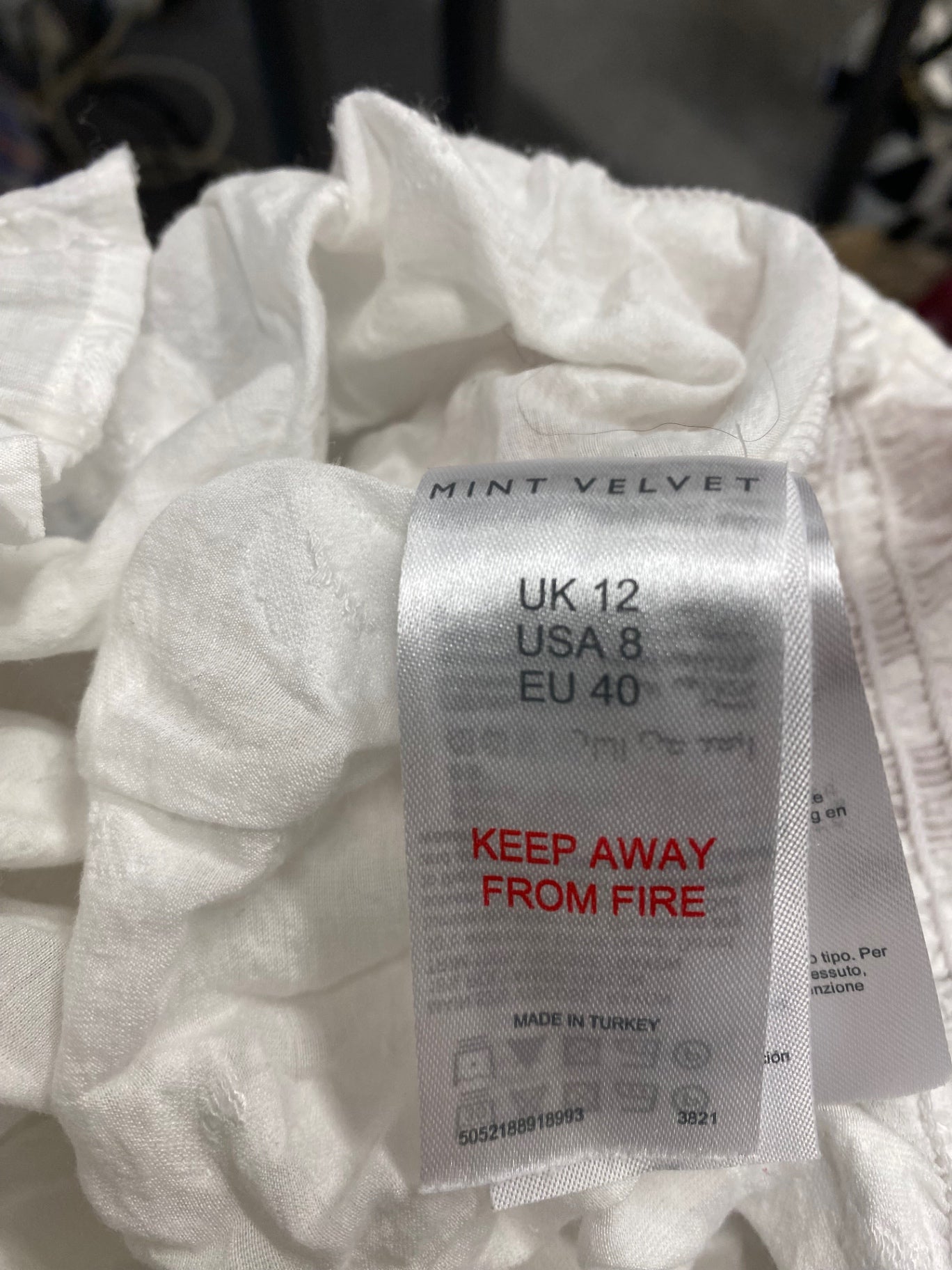 Gorgeous Mint Velvet Gypsy blouse Uk 12 White Classic CP002