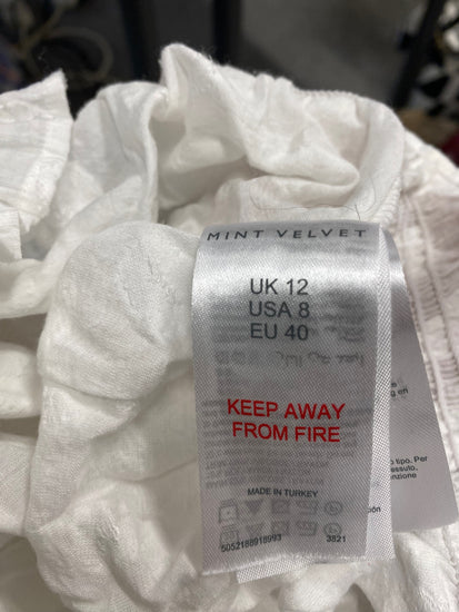 Gorgeous Mint Velvet Gypsy blouse Uk 12 White Classic CP002