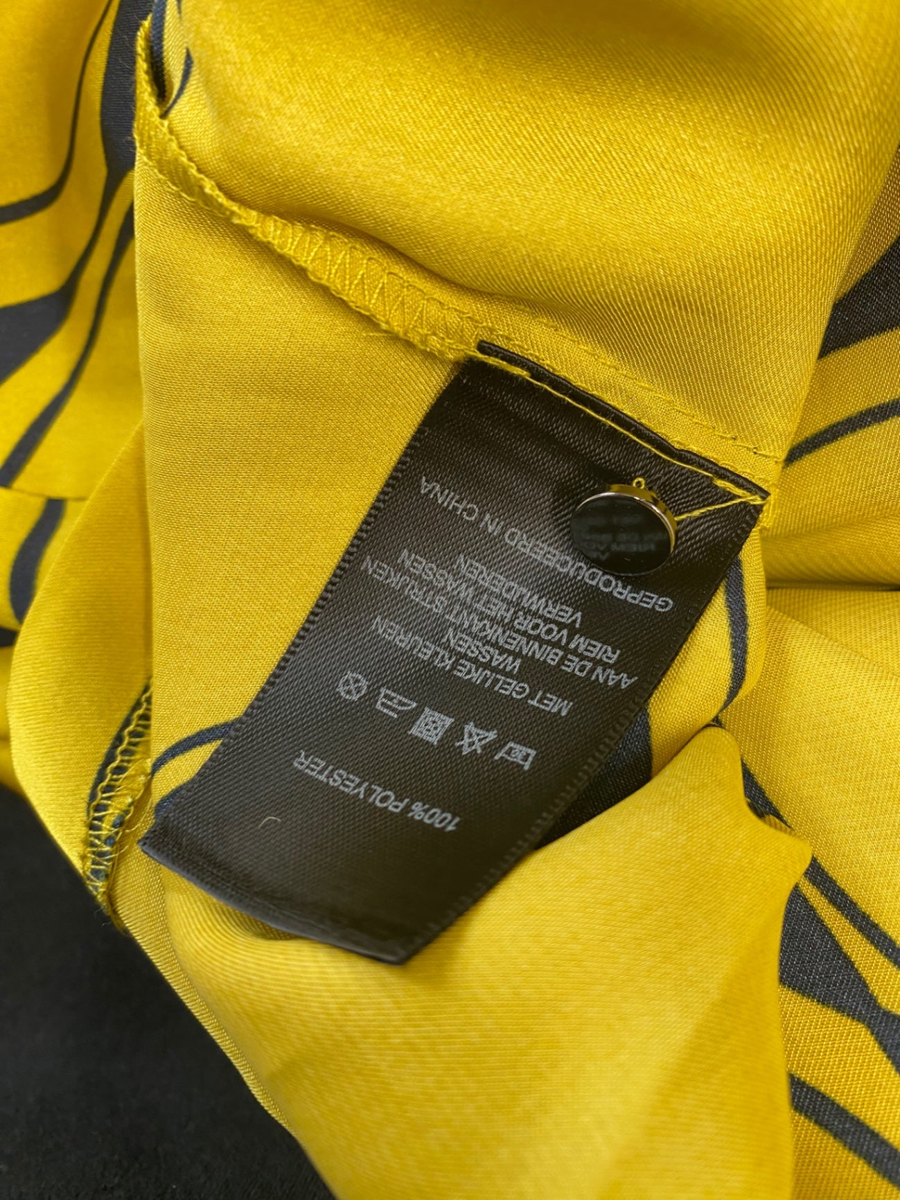 Gorgeous Clements Ribeiro Shirt Dress uk16 Yellow & Navy Swirls