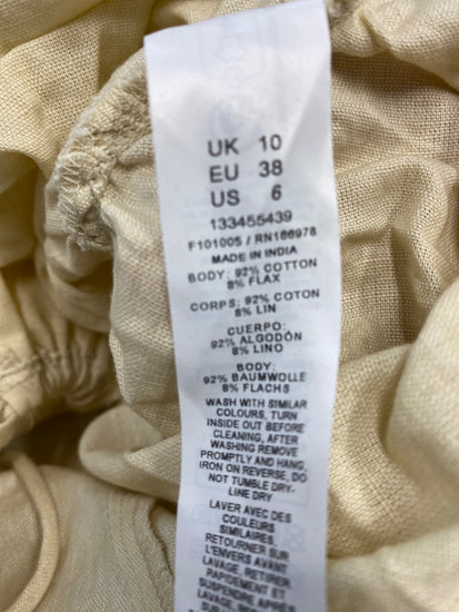 Gorgeous Collusion Tie front top Uk10 Beige
